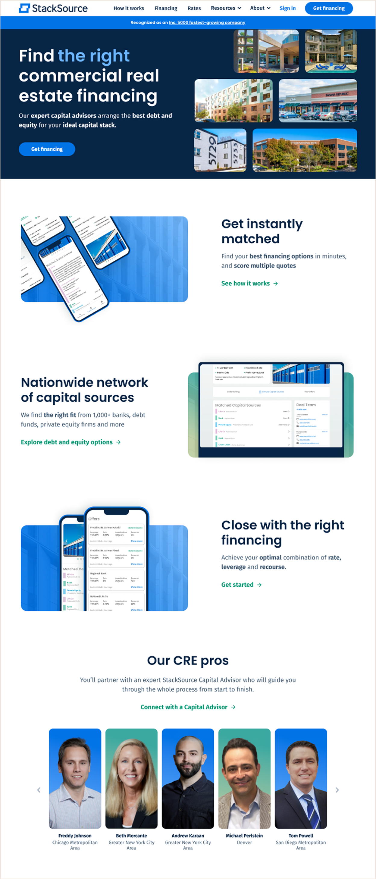 Homepage design